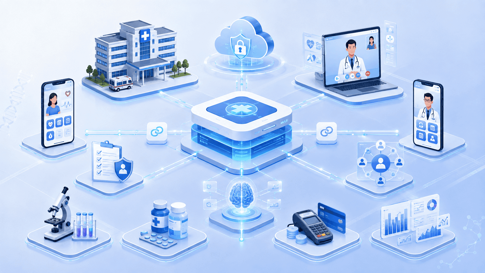 Custom Healthcare Software Case Study: HMS, Telemedicine, Mobile Apps & AI Integration