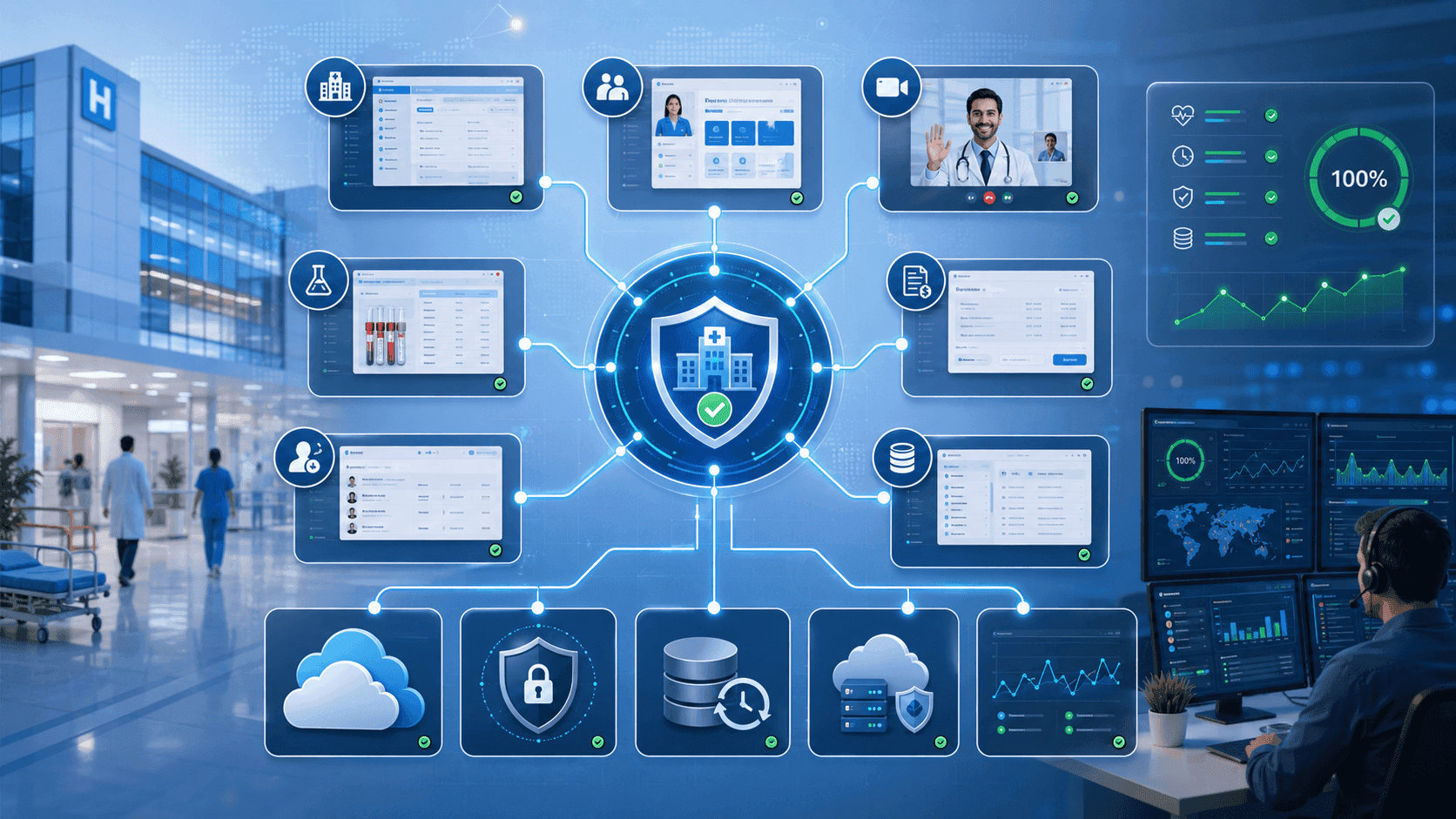 Hospital Software Support Case Study: HMS Maintenance, Security & Performance Optimization