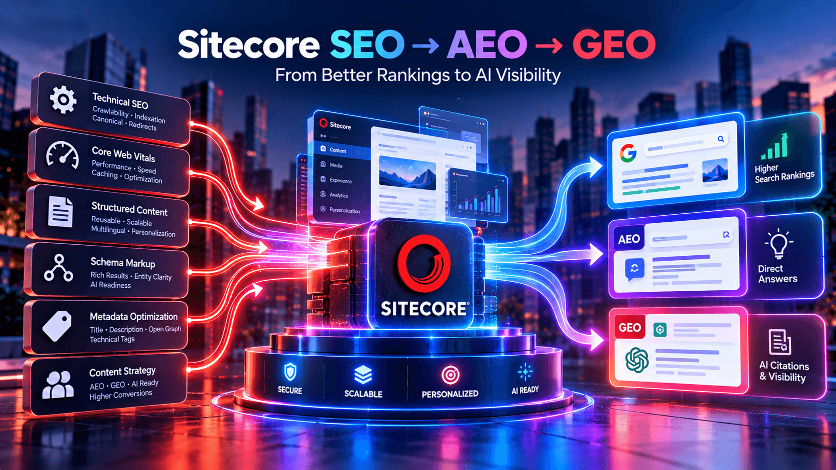 Sitecore SEO, AEO and GEO Services for Enterprise CMS Websites