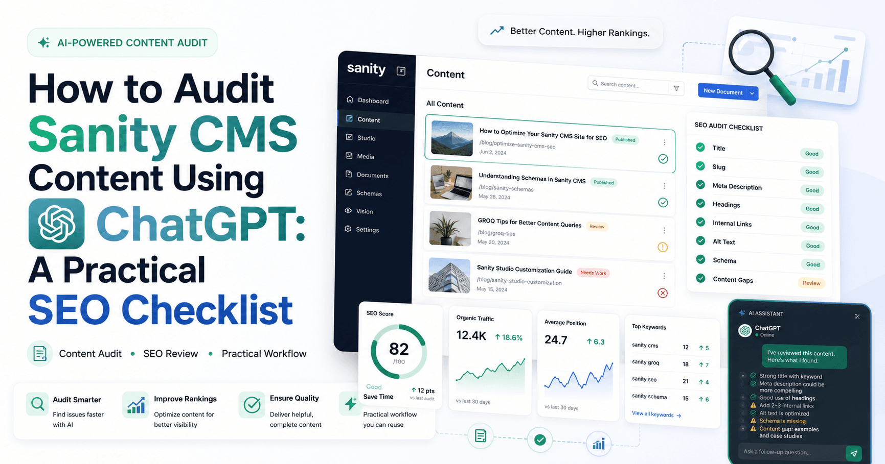 How to Audit Sanity CMS Content Using ChatGPT: A Practical SEO Checklist