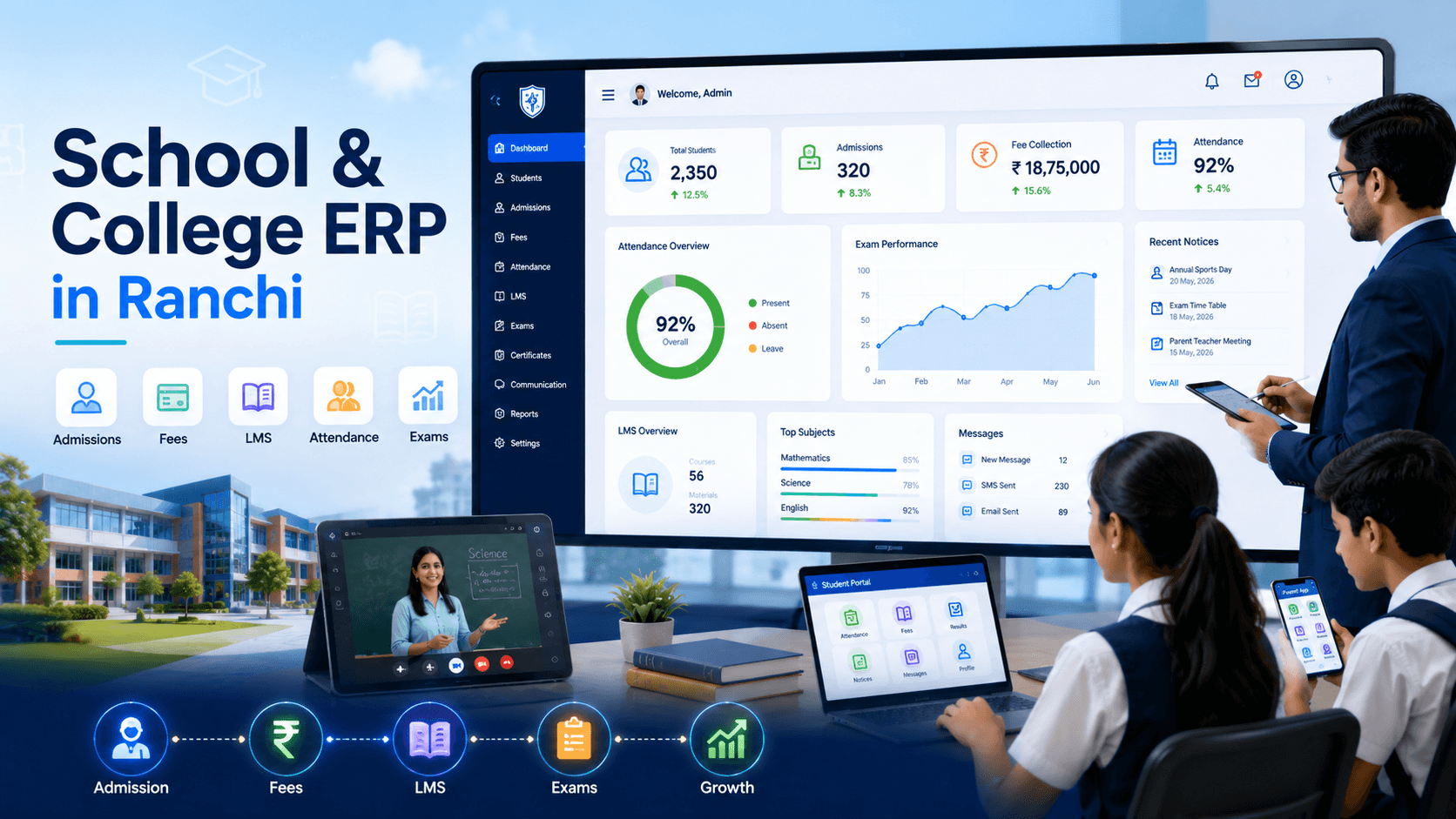 School and college ERP in Ranchi: