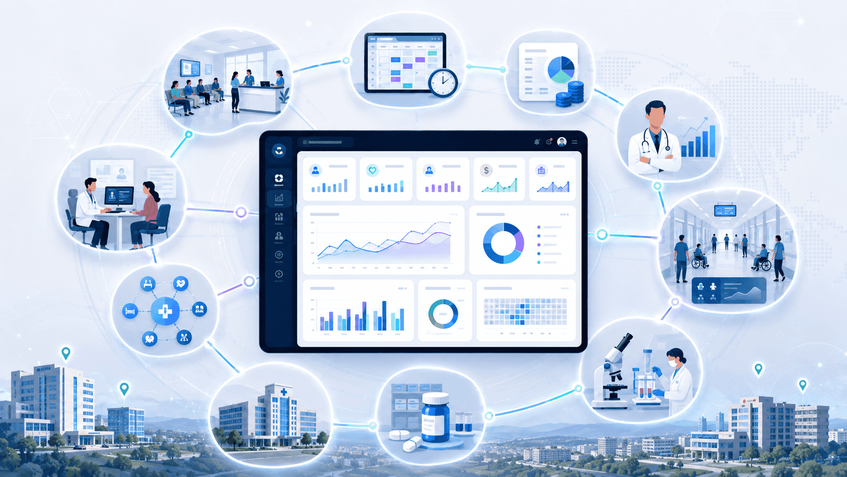 AI Healthcare Analytics Case Study: Hospital KPI, Revenue & Operations Dashboard