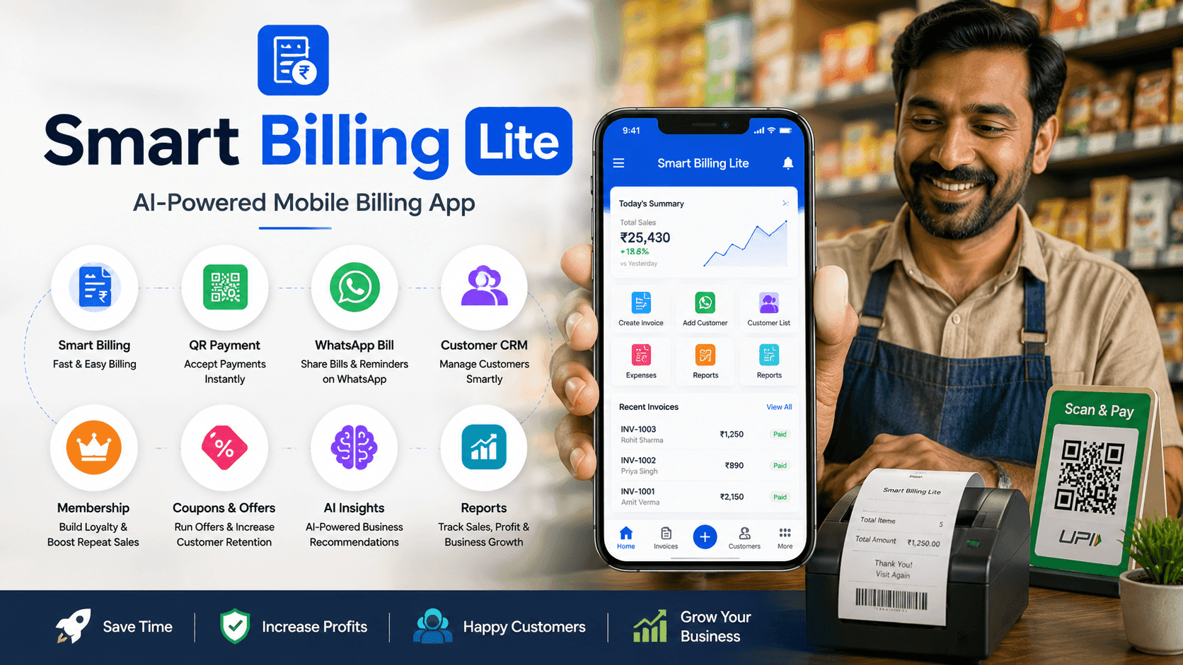 Case Study: Smart Billing Lite – AI-Powered Mobile Billing App for Small Businesses