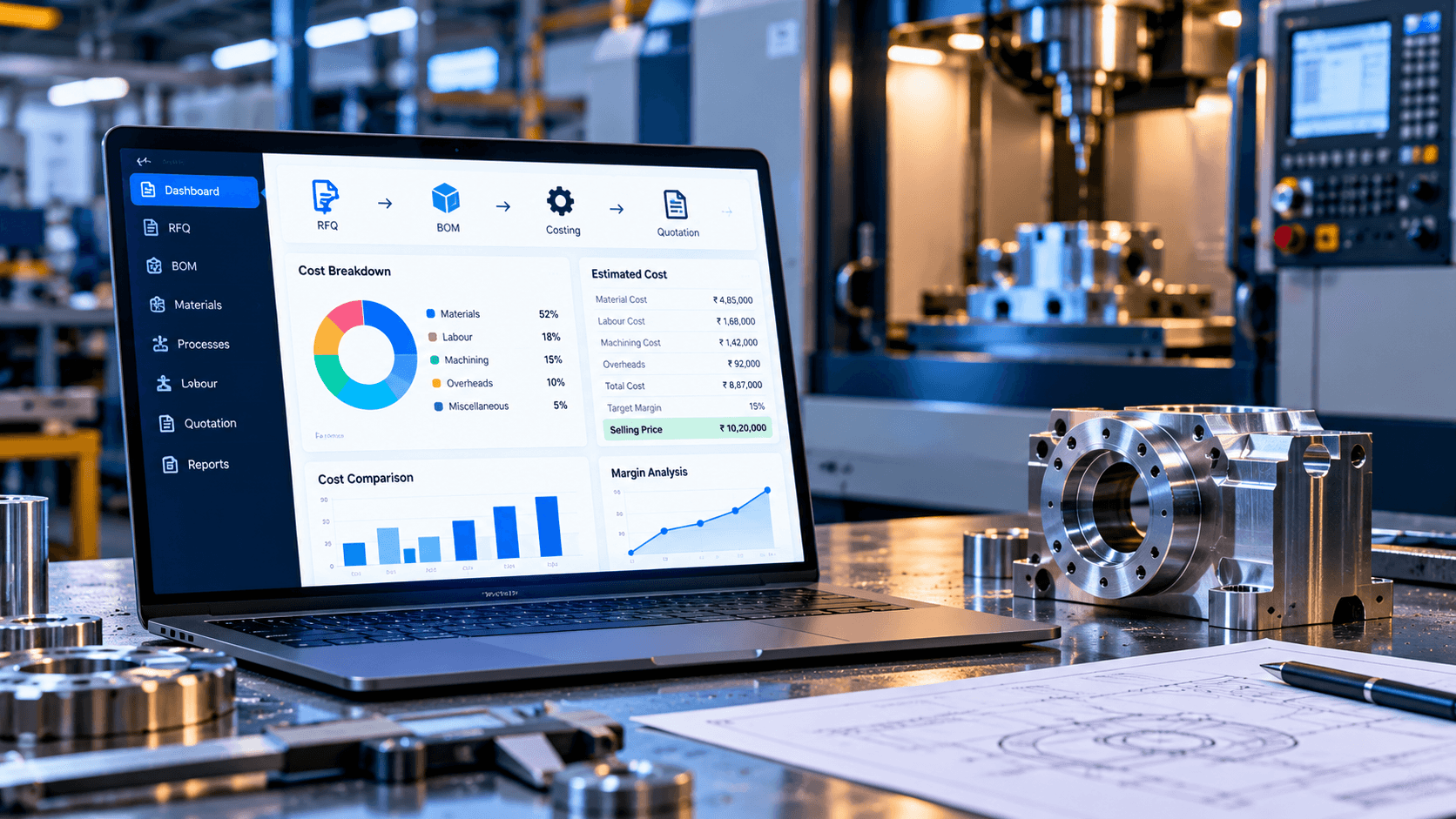 Manufacturing Costing Software in Ranchi: Quote Faster With AI and Protect Profit Margins
