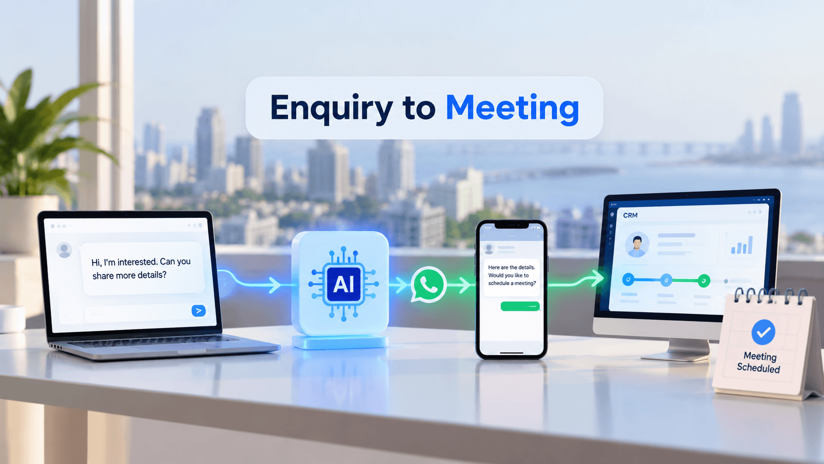 AI CRM Mumbai: WhatsApp Sales Automation to Convert More Enquiries Into Meetings