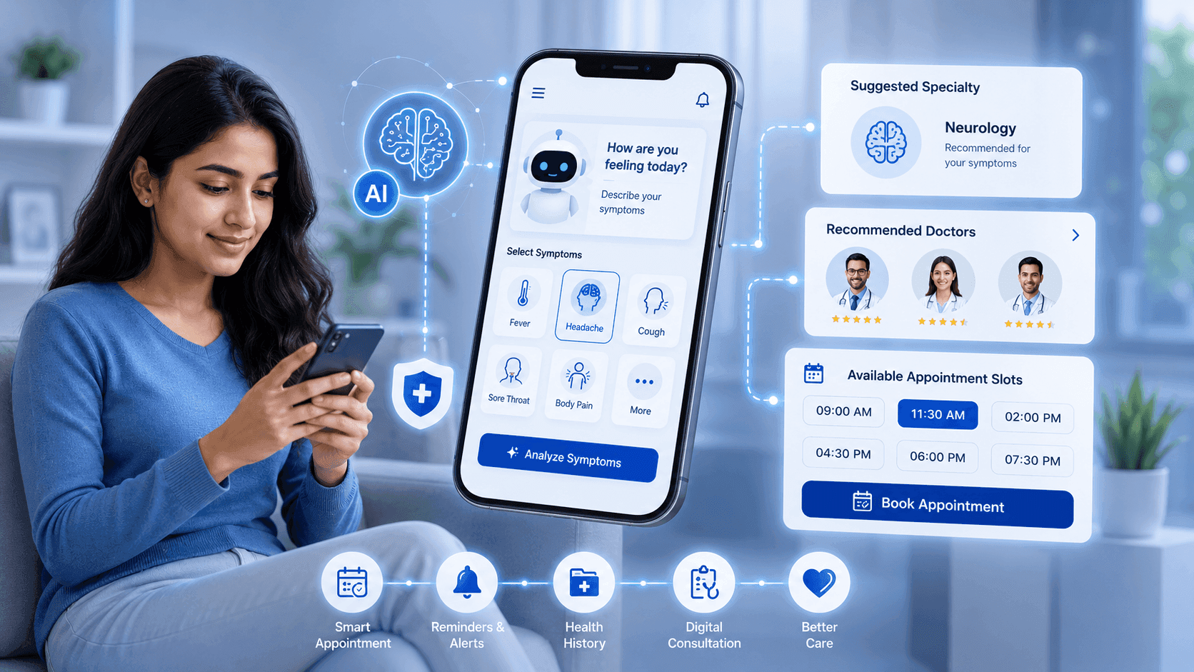 Case Study AI Appointment & Symptom Detection App for Hospitals