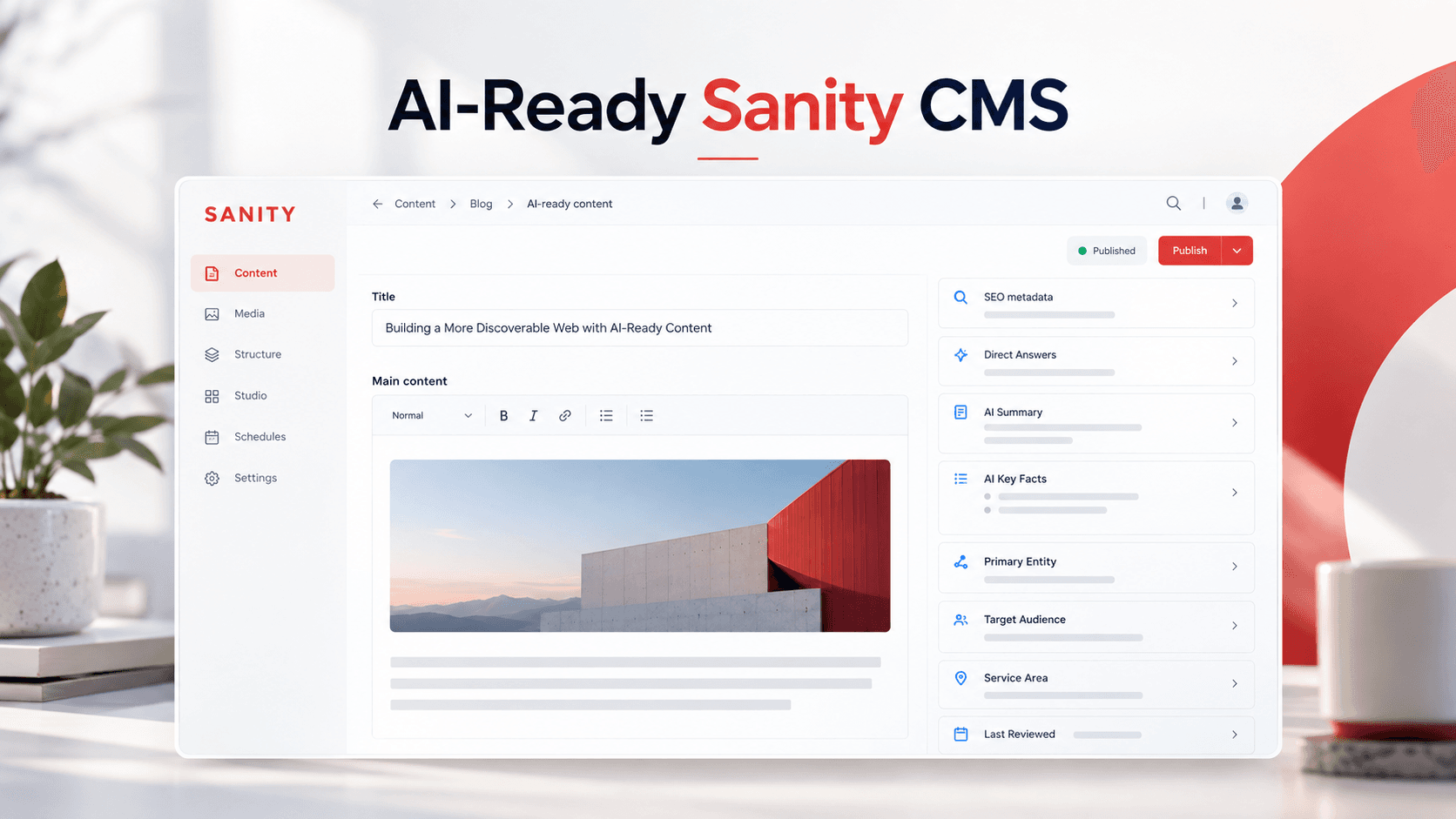 Sanity CMS AEO and GEO Implementation Services for AI-Ready Content