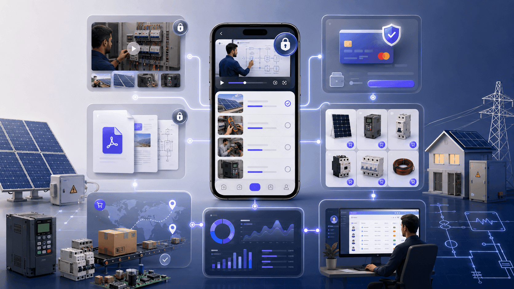 EdTech & E-commerce Platform Case Study: Solar & Electrical Training App