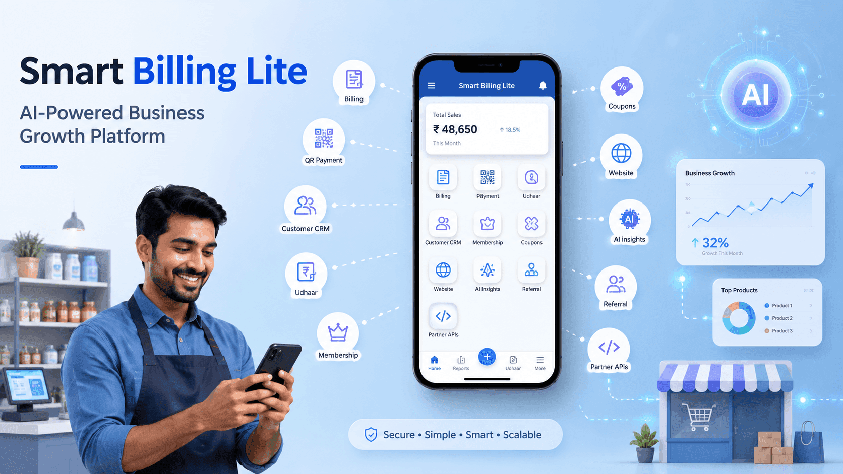Smart Billing Lite: Building the Future of AI-Powered Billing and Business Growth Platforms