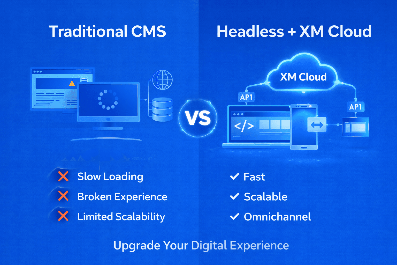 Xm Comic Software Development Headless CMS & XM Cloud | Decoupled Architecture for Enterprises
